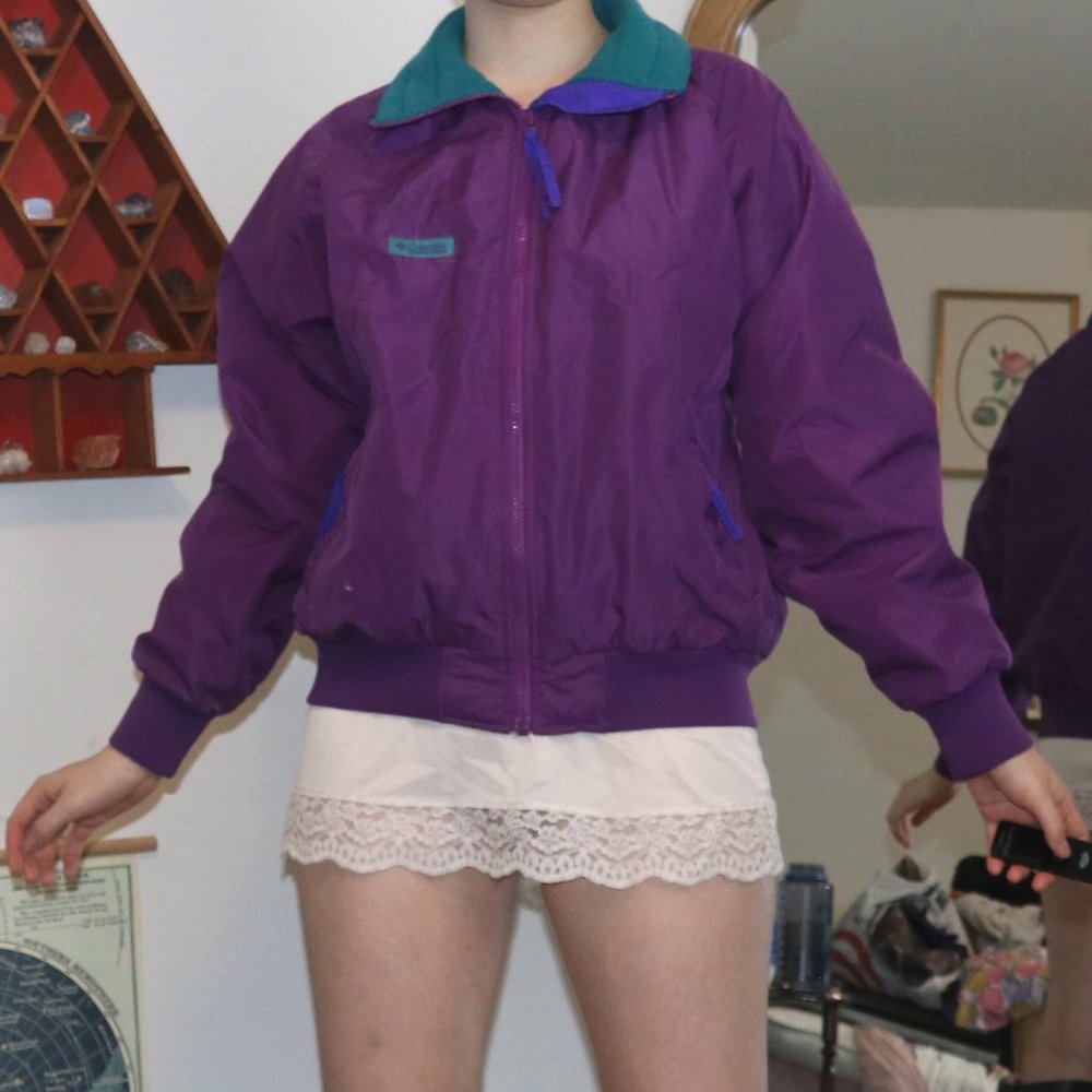 "columbia sportswear" 80s fleece lined wind breaker - Picture 2 of 4